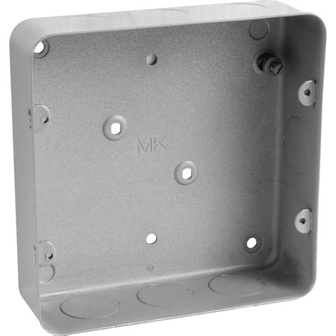 mk grid metal flush back box 6-8 gang with knockouts|mk metal flush back box.